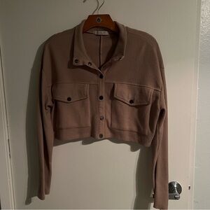 Tan Cropped Jacket